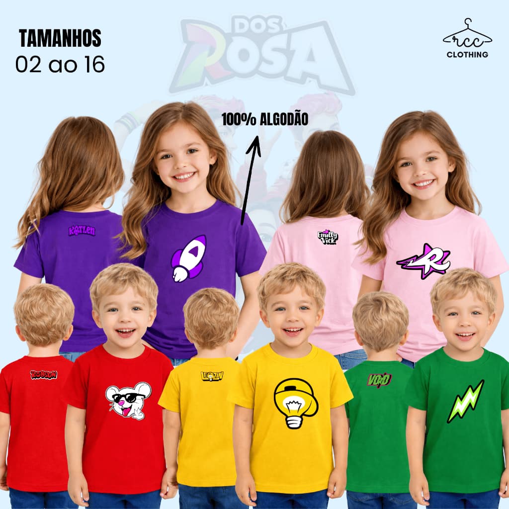 Camiseta Novos Elementos dosRosas Emilly Vick Leozin Ketlen Foguete Void Raio Robson Presente Camisa