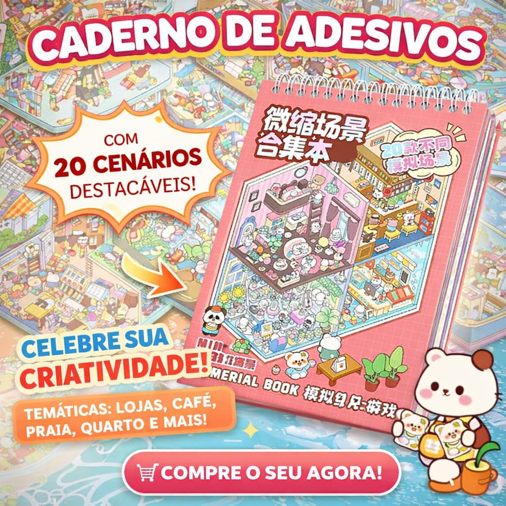Adesivo 3d 20 Cenários Diy Mais Pinça Diversao Escolar Montar Comodos Presente Natal
