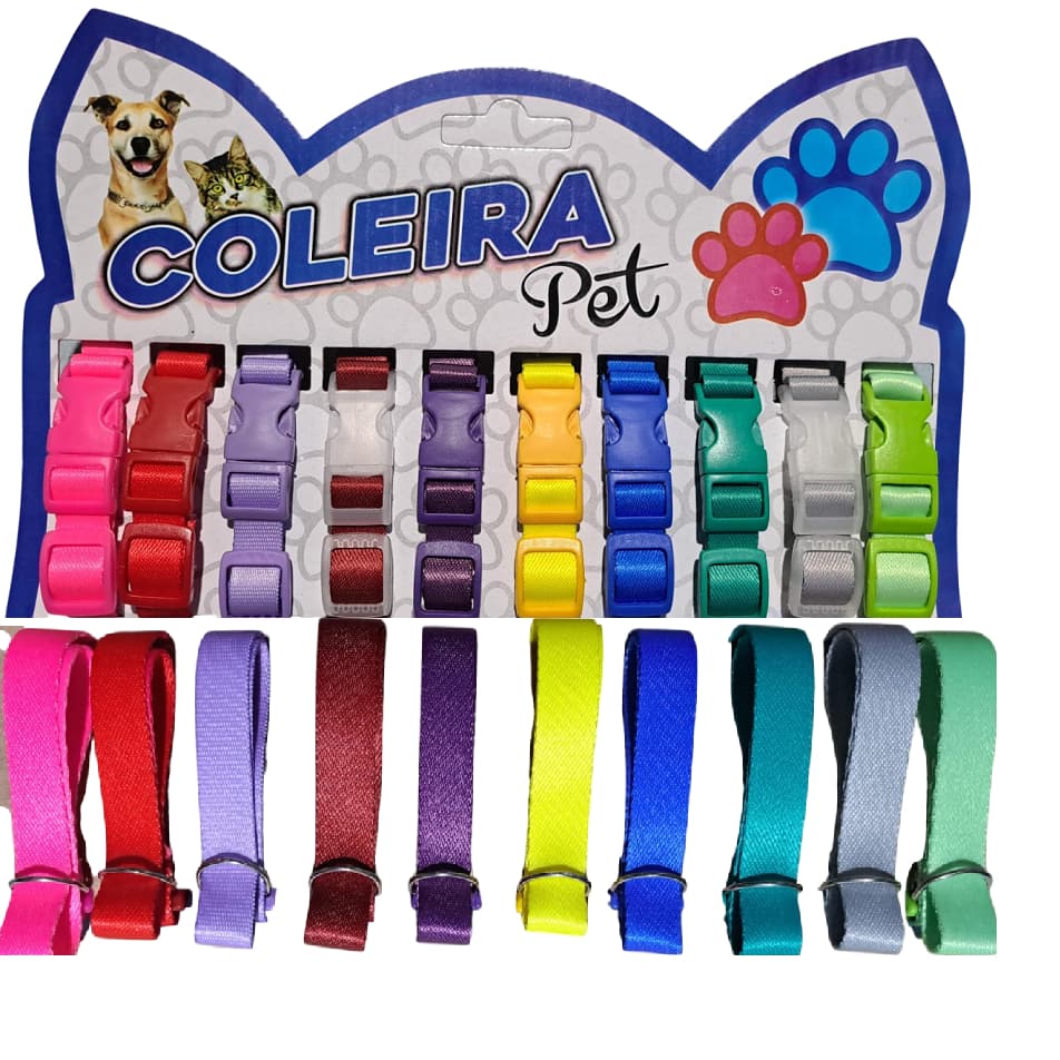 coleira para cães de pequeno porte Cartela com 10 unidades