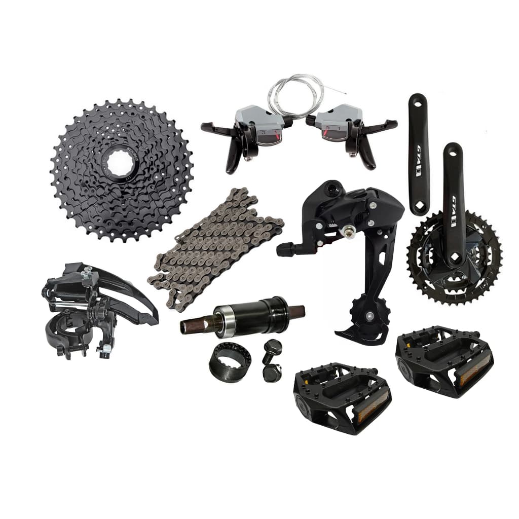 Kit Transmissão Sunrun 9v / 27v Completo Pedivela + Central + Cambios + Trocador