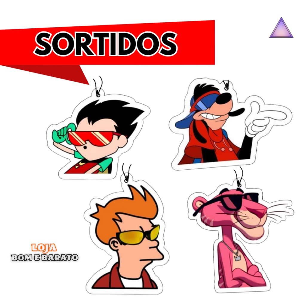 4/8/16 Uni Cheirinhos para Caro Aromatizante Veicular Decorativo e Funcional – Personagens Icônicos com Muito Estilo