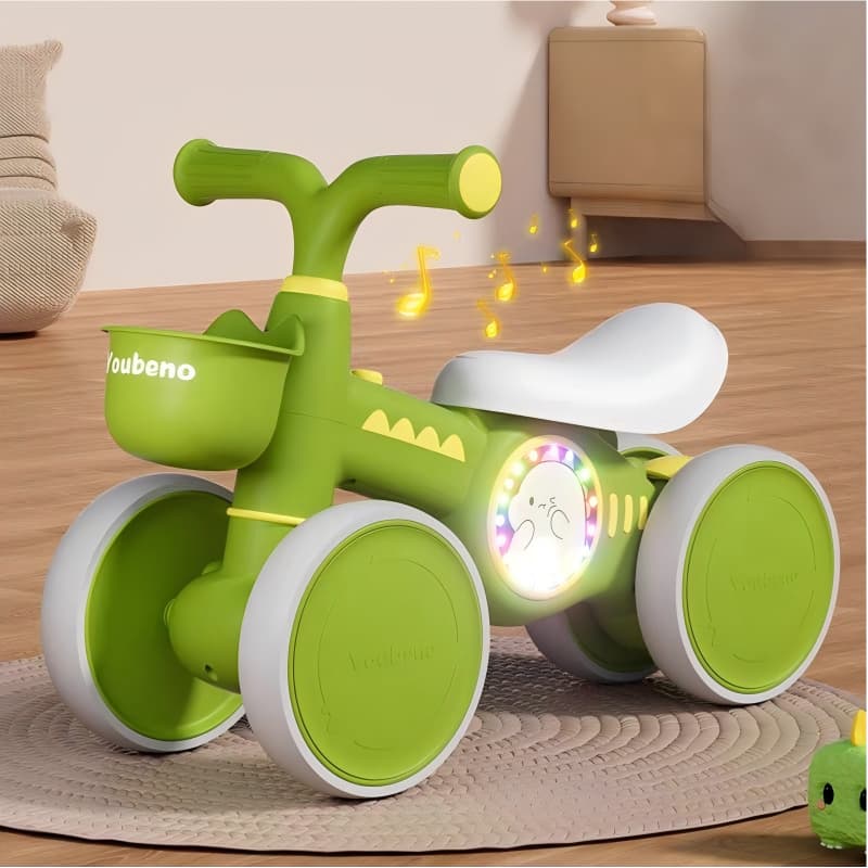 Mini Triciclo Infantil Bebê Andador Sem Pedal Som e Luz LED
