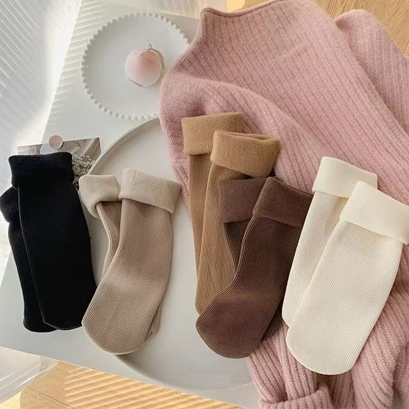 Combo Meias Térmicas de Inverno feminina – Pelúcia Interna Quentinha 4 a 6 Pares