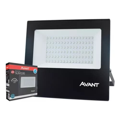 Refletor Led Avant 100w Branco Frio 6500k  Cor da carcaça Preto Cor da luz Branco-frio