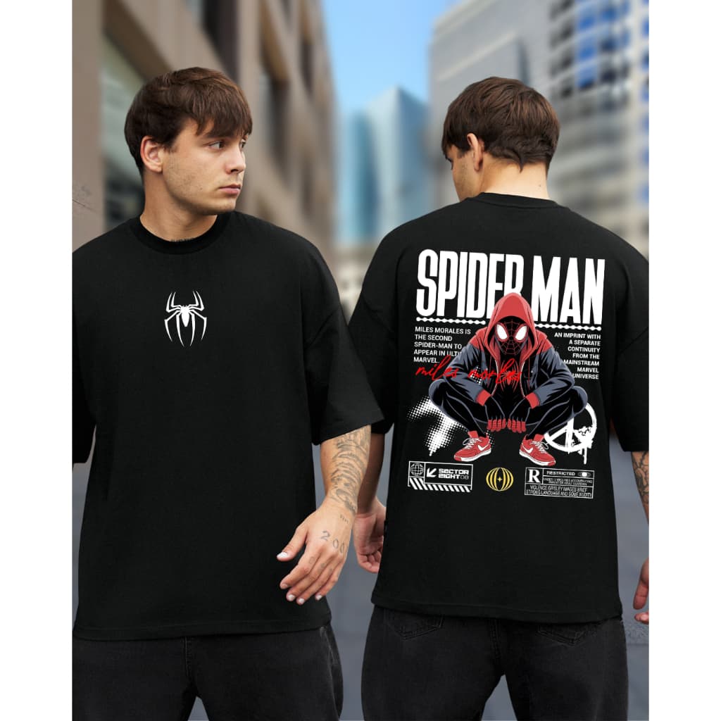Camiseta do Homem Aranha Unissex 100% Algodão Malha 30.1