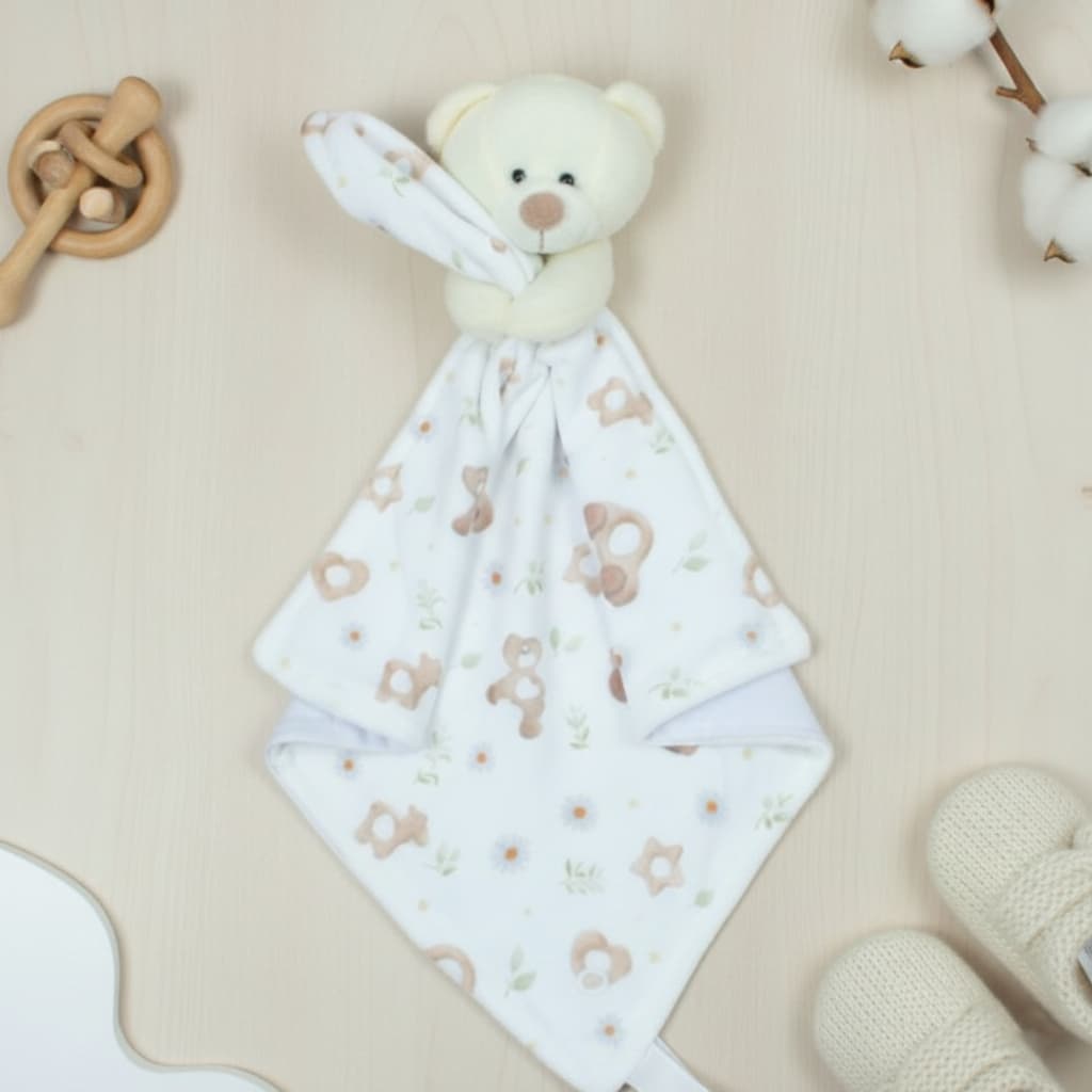 Naninha Infantil Carrinhos Paninho Macio Conforto Diário com Porta Chupeta