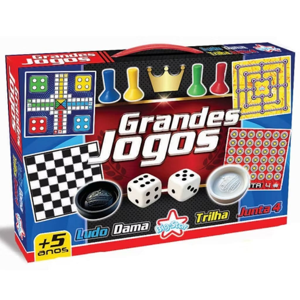 Jogo De Tabuleiro E  Xadrez 4 Em 1 Grandes Jogos Big Star