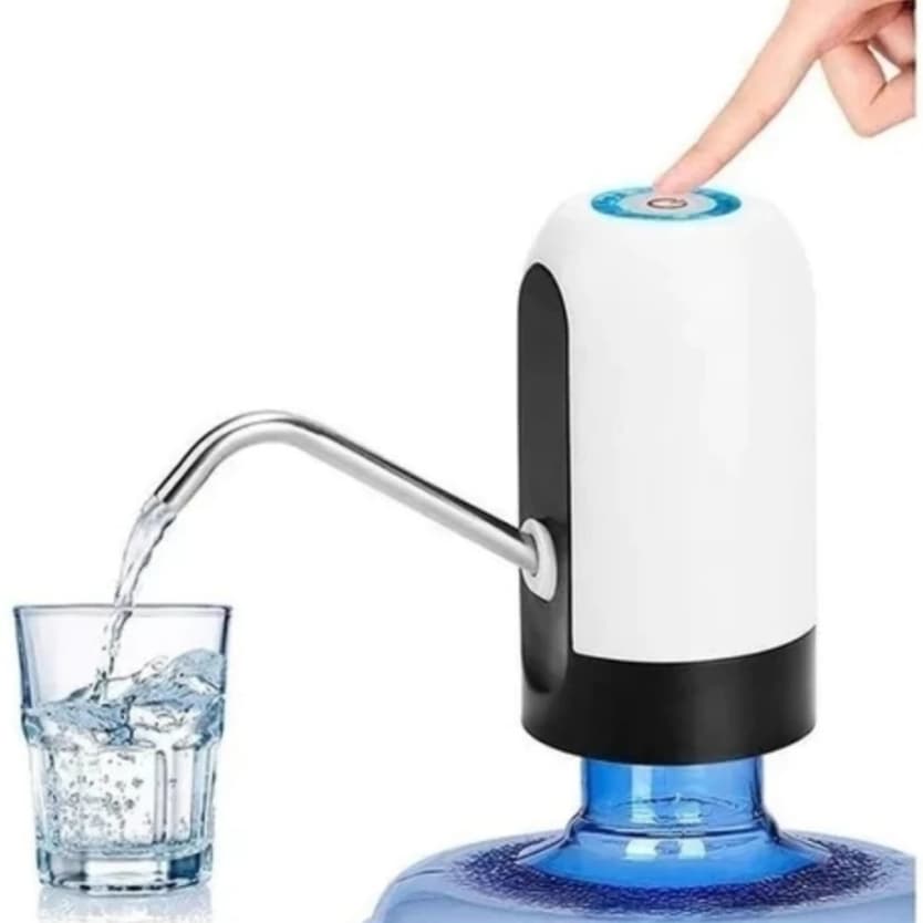 Bomba de Água Elétrica Recarregável USB Automática Portátil para Galão de Água 5L a 20L