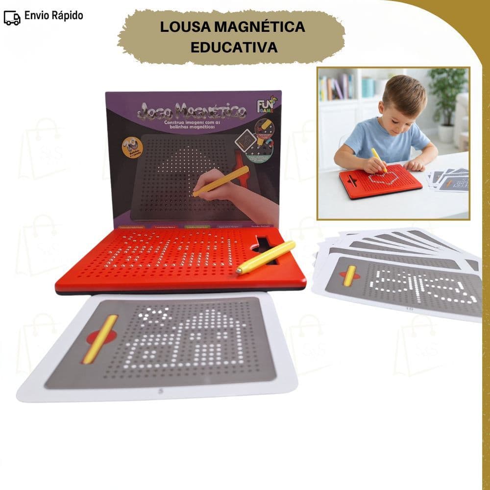 Lousa Magnética Brinquedo Educativo Infantil Sensorial Criativo Incentiva Criatividade