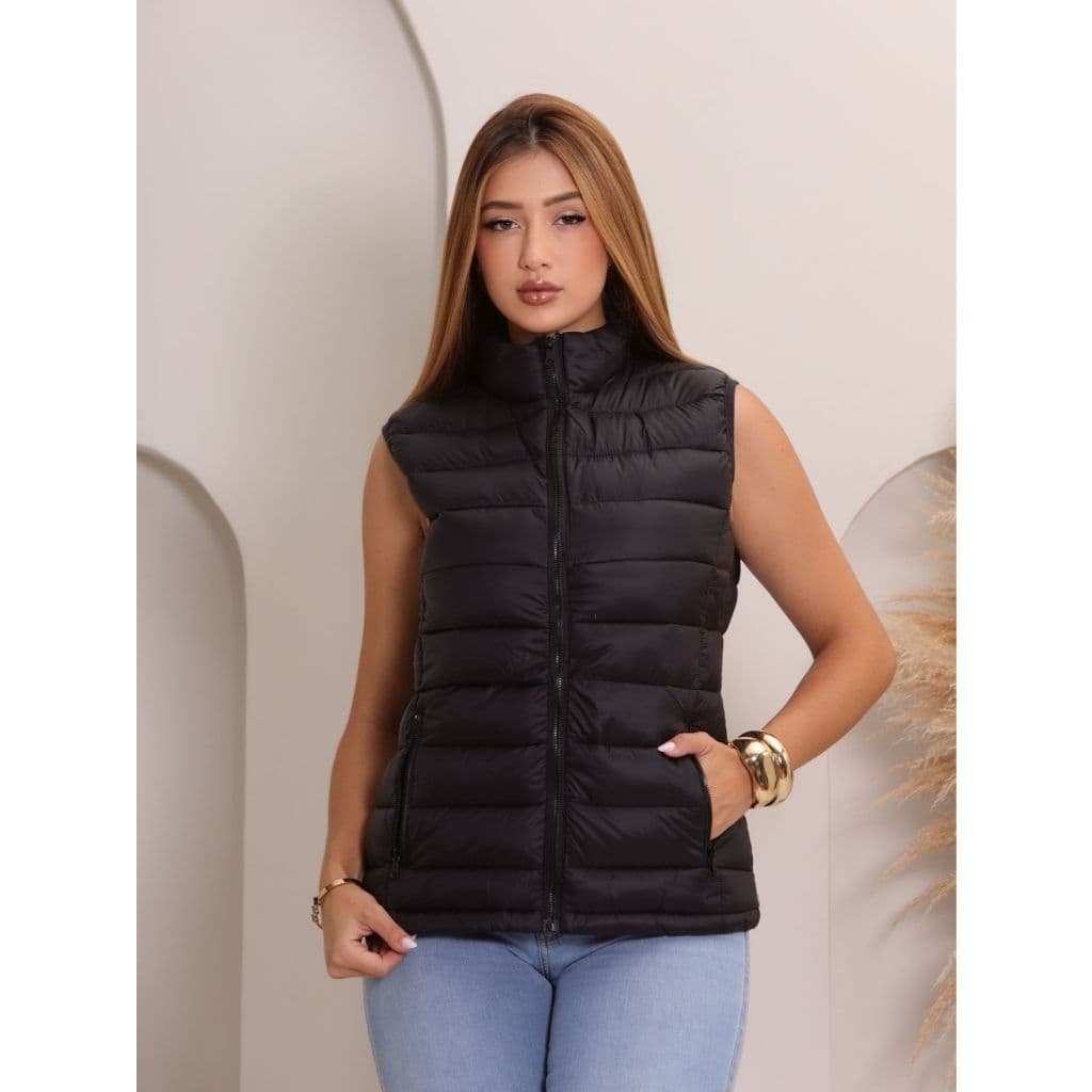 Colete Feminino Gominho Puffer Com Bolsos Inverno Premium