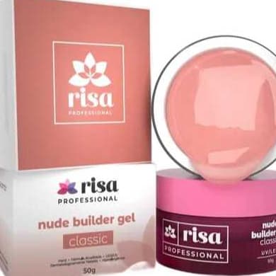 Gel risa classic nude 30g original / gel construtor alongamento de unhas uv