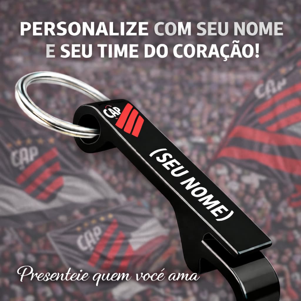 ATL. PARANAENSE CHAVEIRO PERSONALIZADO COM SEUI NOME E TIME DO CORAÇÃO