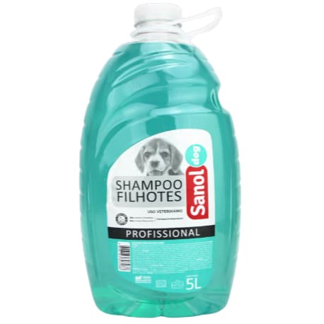 Shampoo Profissional Para Cães e Gatos Filhotes 5L Sanol Dog -  Uso Pet Shop e Doméstico