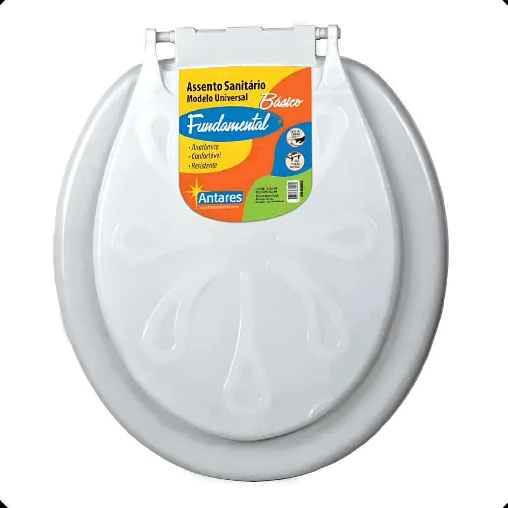Assento Sanitário Oval Tipo Astra Universal Banheiro Tampa de Vaso Antibactericida