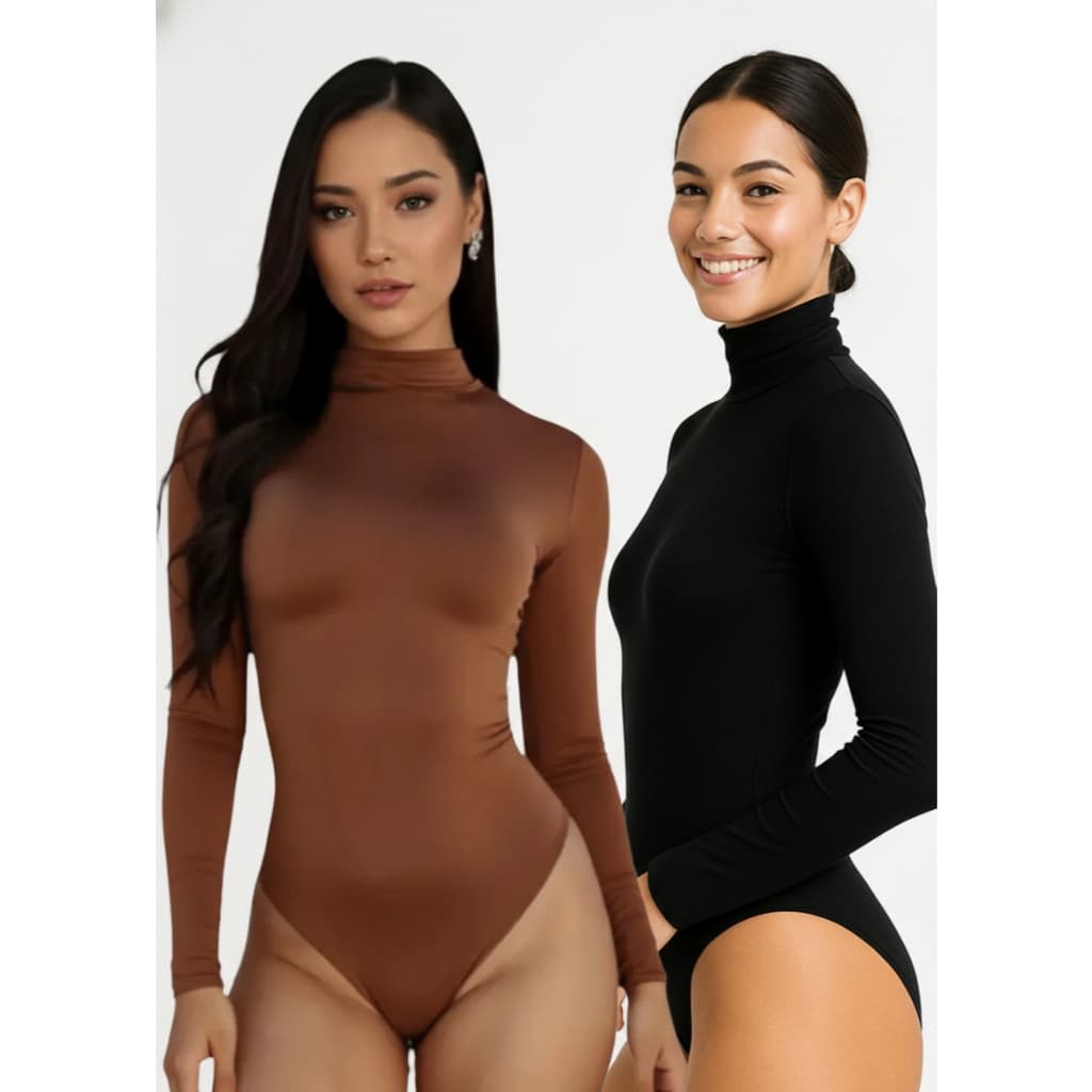 Kit 2 Body Gola Alta Cacharrel Manga Longa Suplex Forrado Elegante
