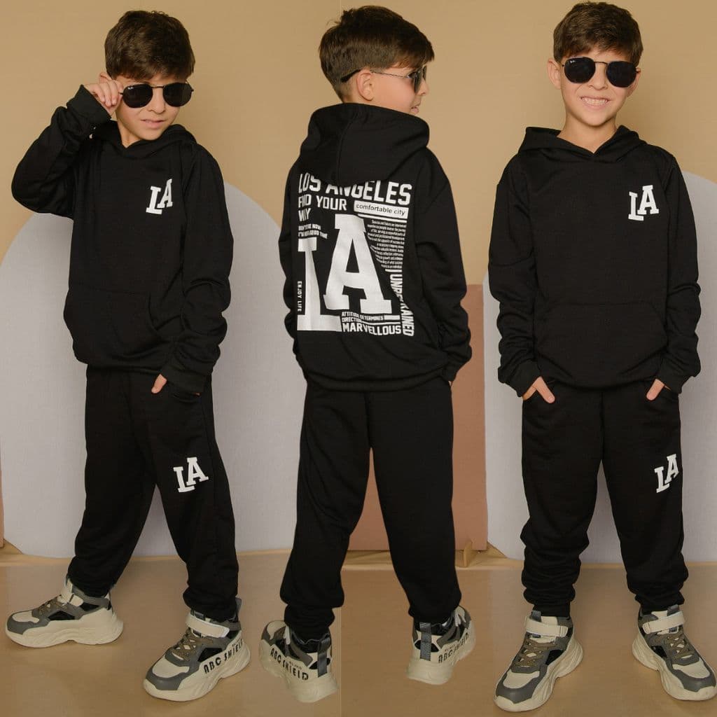Roupa Infantil De Menino Juvenil Lançamento Kit Duas Peças Camisa e Calça Veste Do 2 Ao 12 Anos