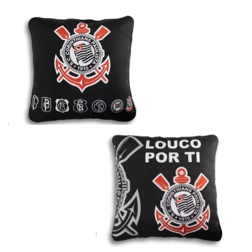 Kit 2 capa almofada Corinthians diferente