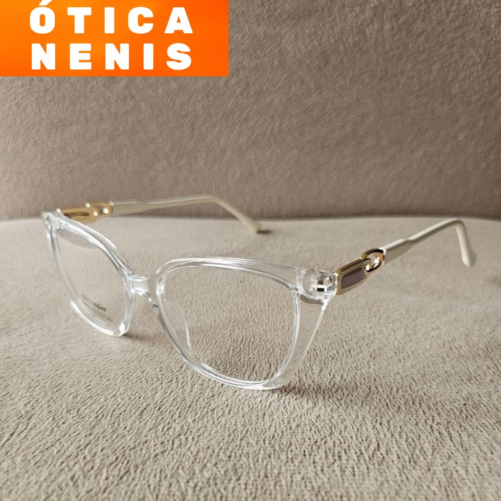 armação para óculos feminina quadrada gatinho 100% nylon resistente feminino quadrado modelo 96803