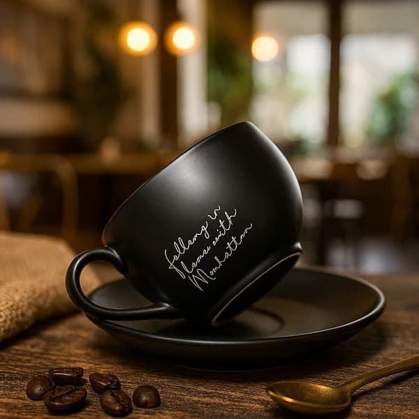 KIT 12 Peças Jogo de Xicaras para Café de Porcelana com Pires HAUSKRAFT