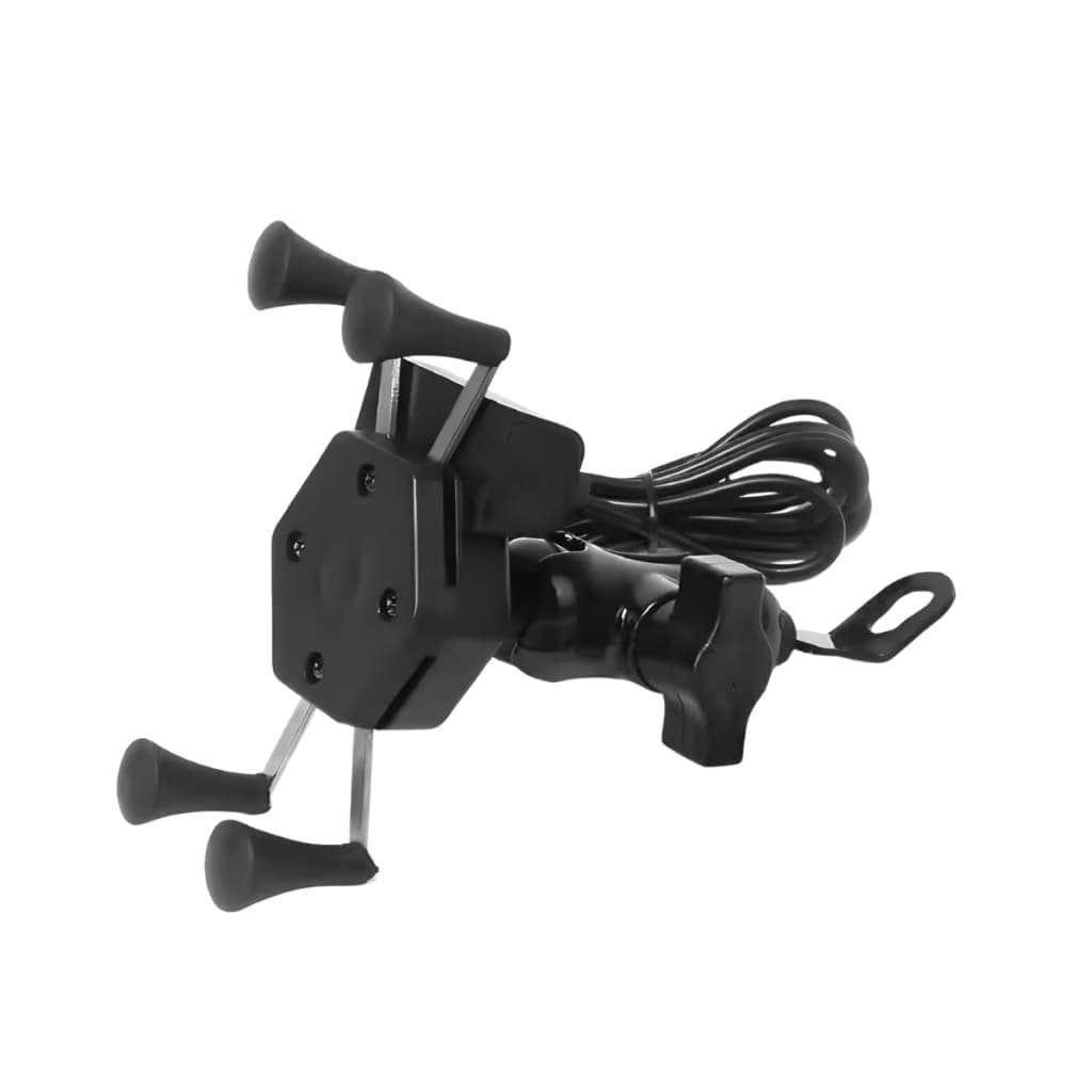 Suporte de Celular Universal Para Motos e Bicicleta Com Entrada Usb Rotação de 360º