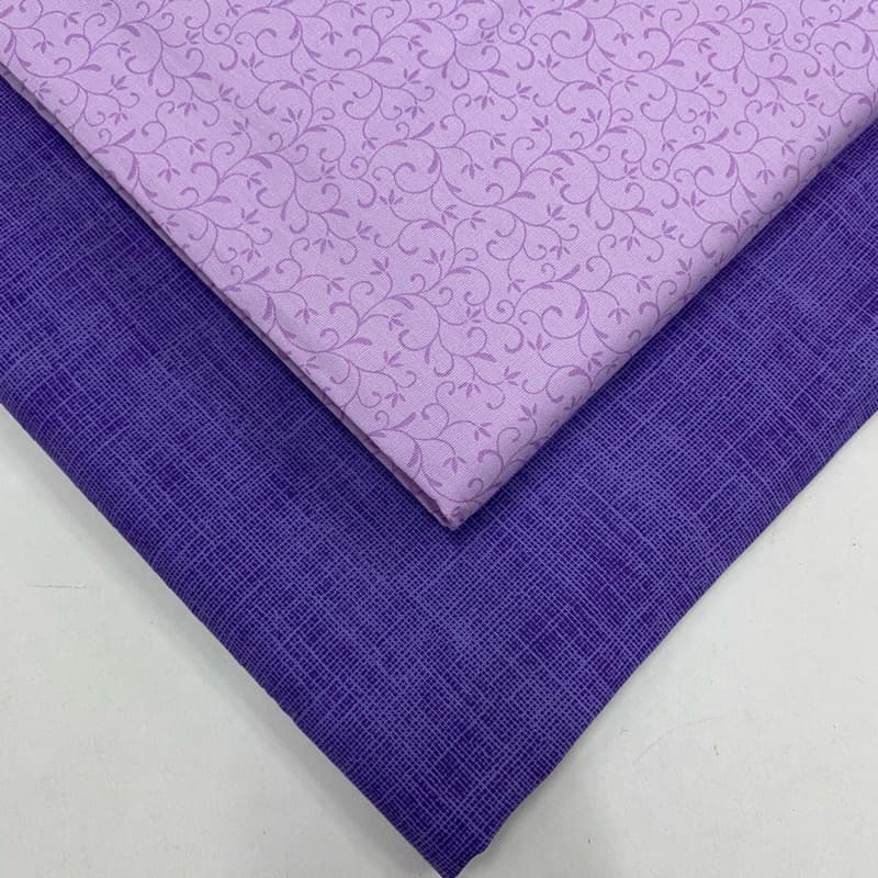 TRICOLINE 100 % ALGODÃO TONS LILÁS A ROXO 50CMX1,50MTS PARA COSTURA CRIATIVA, PACHWORK, CARTONAGEM,BONECAS E ARTESANATO