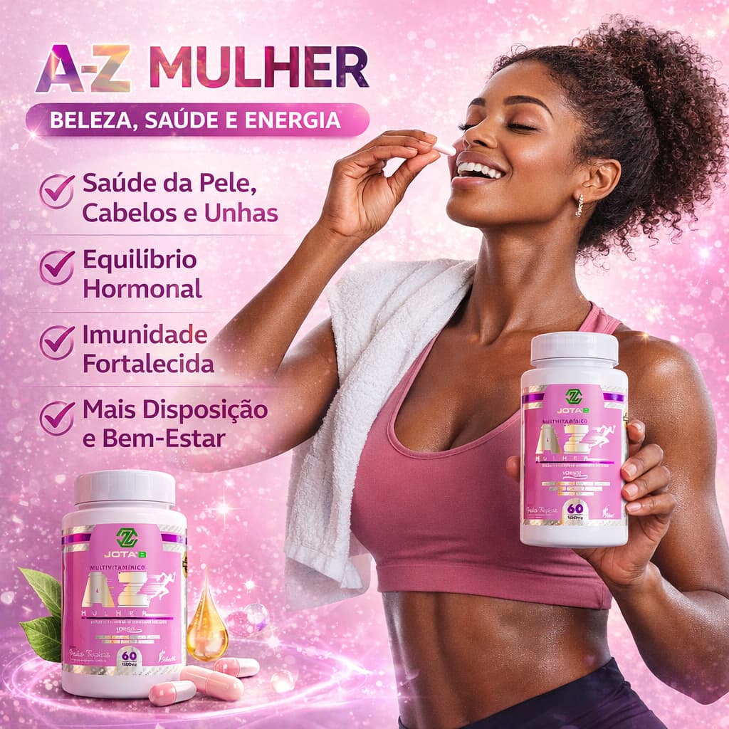 Multivitamínico Mulher 60 comprimidos Mastigável Sabor Fruta Tropicais Polivitamína mais colmpleto