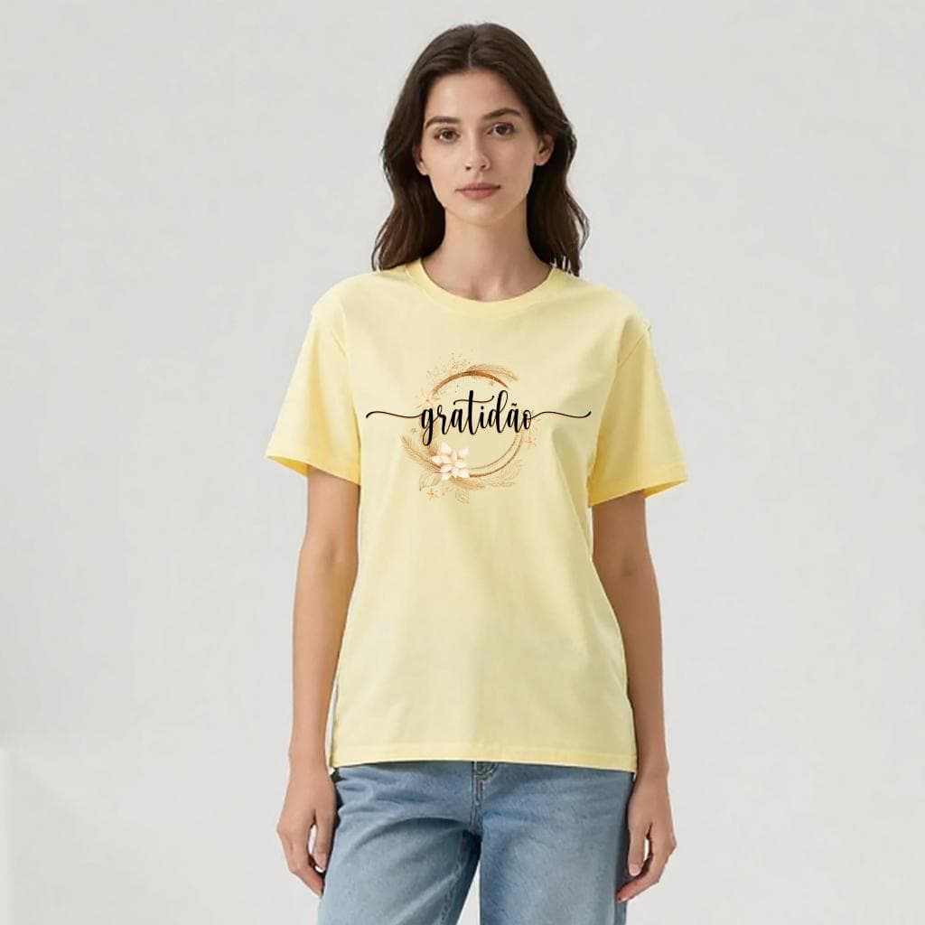 Bella Gis Camiseta Gratidão Paz Amor Palavras Sentimentos Blusa Personalizada Motivacional Ano Novo