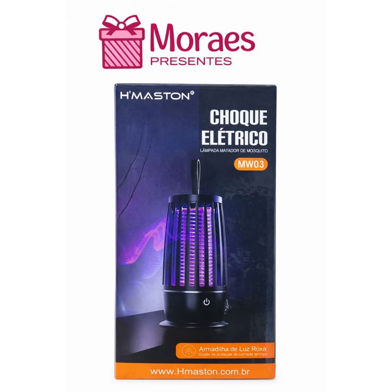 Lâmpada Mata Mosquito MW03 ⚡ Luz UV 360°, recarregável e silenciosa. Proteção eficaz contra insetos!
