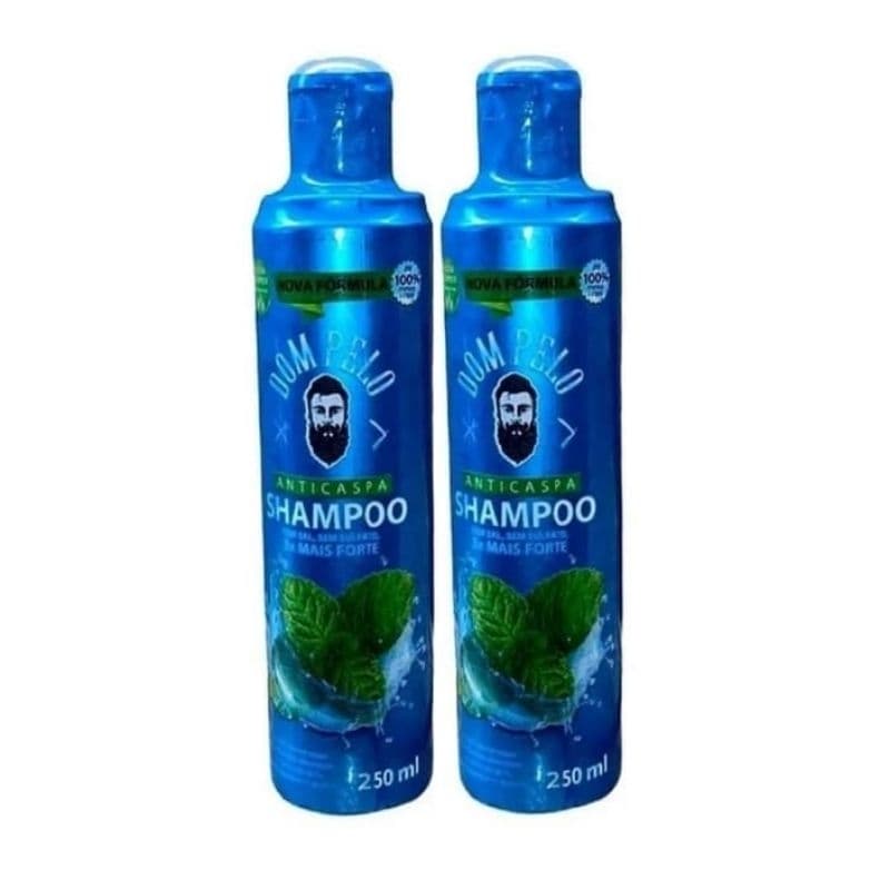 kit 2 Shampoo Anticaspas 3 em 1 Døm Pelo BARBA, CABELO