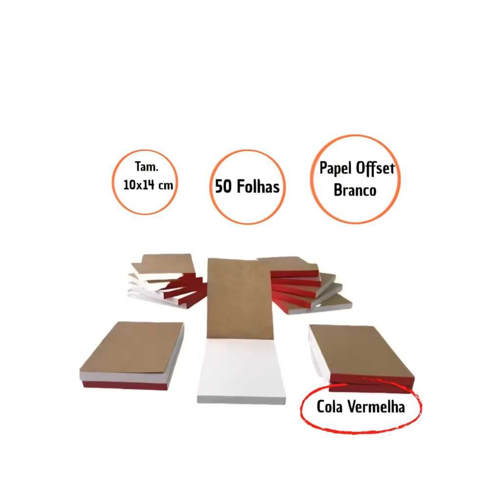 Kit  Blocos de Anotações 14x10 cm Rascunho para Comanda Bar lanchonete Com 50 folhas cada