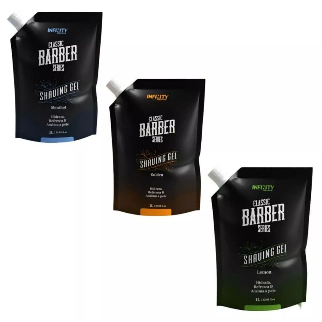 Shaving Gel INFINITY 1L Refil – Kit com 3 Unidades