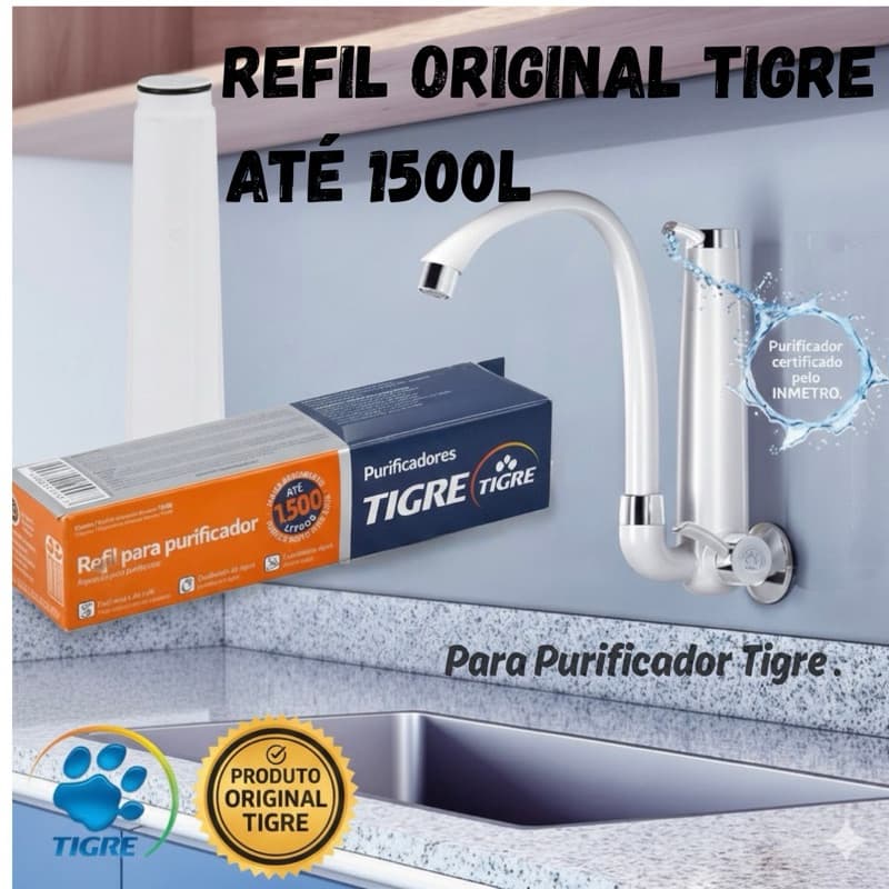 Refil Tigre  Original Para Purificador Tigre - Até 1500L Certificado INMETRO