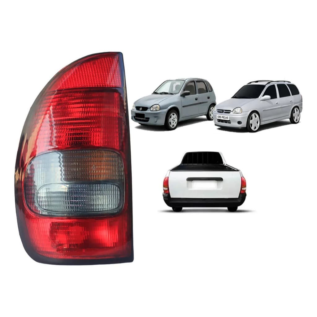 Par Lanterna Corsa Super 4 Portas Pick-up Wagon 96 97 98 99 Fumê
