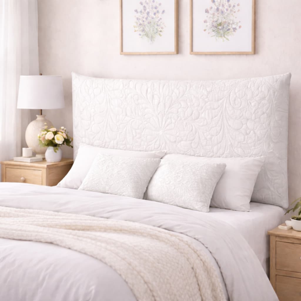 Capa Para Cabeceira Matelado Floral Anti Poeira Cama de Solteiro 1,00 x 1,00m