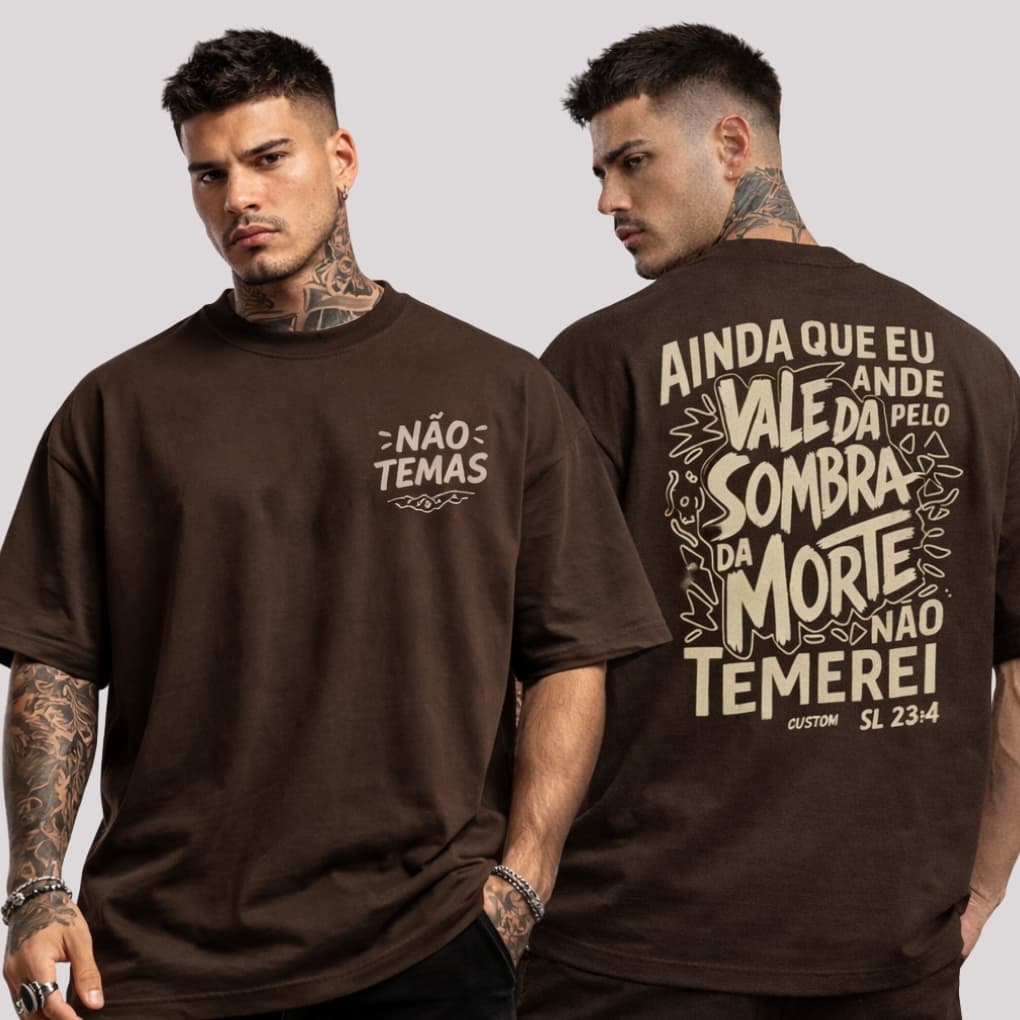 Camiseta Blusa Cristã Gospel Versículo Camisa 100% Algodão Unissex Premium Full