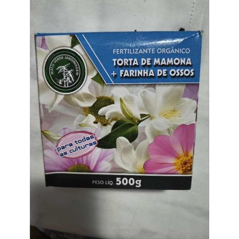 Fertilizante torta de mamona com farinha de ossos 500g