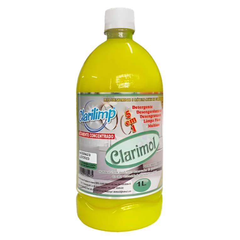 CLARIMOL 5X1 CONCENTRADO DETERGENTE DESENGORDURANTE DESENGRAXANTE LIMPA PISOS MULTIUSO 1L