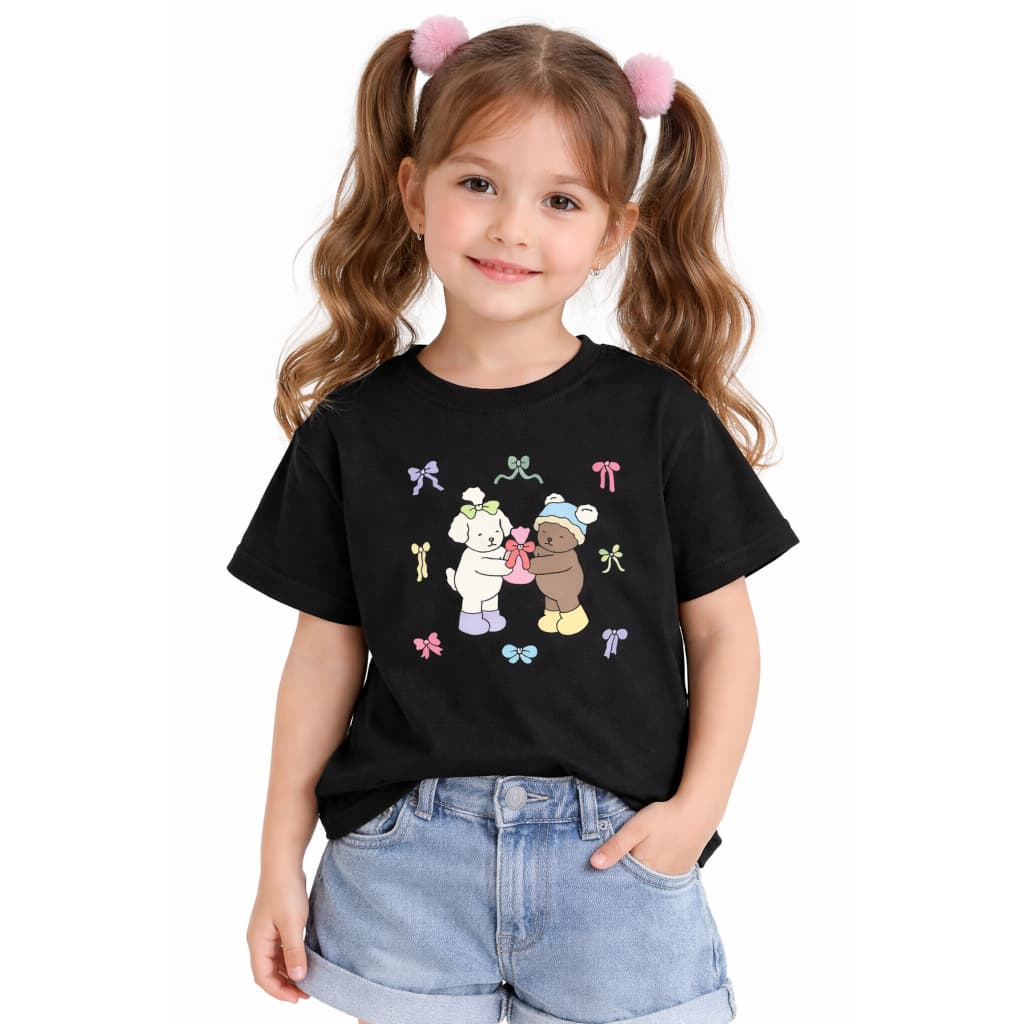 Camiseta Algodão Infantil Estampa Bobies Goods Desenho Tendência Menina Menino Fofo Lindo Modinha