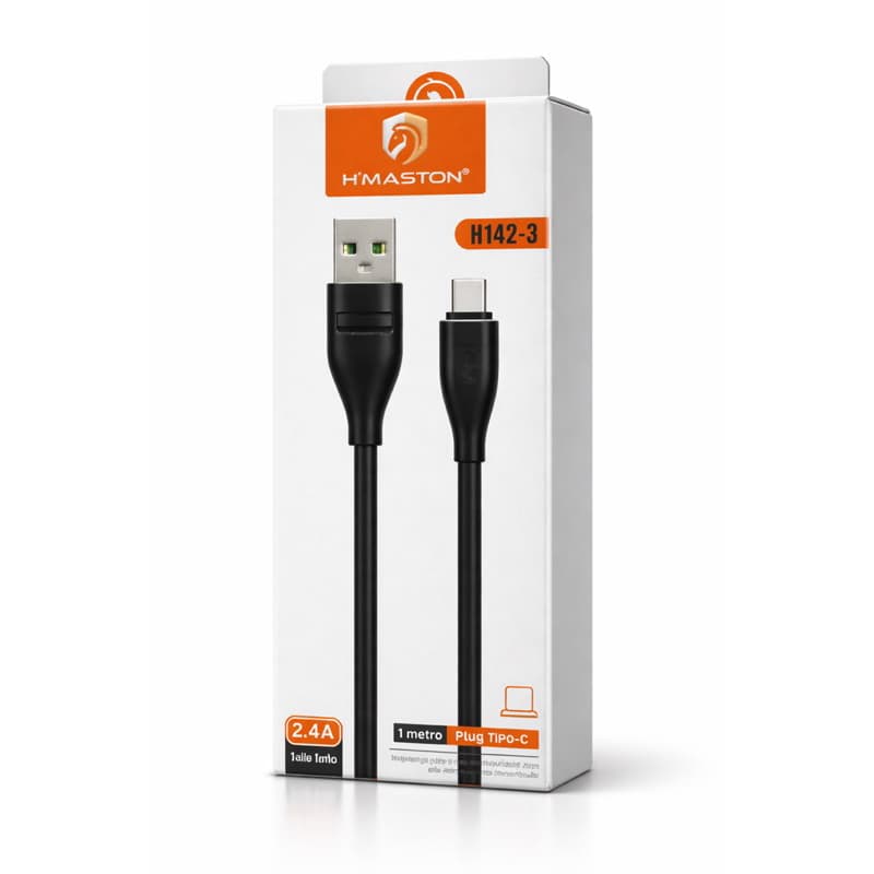 Cabo USB 2.4A Carregamento Rápido Tipo-C / Micro USB / Lightning – 1 Metro