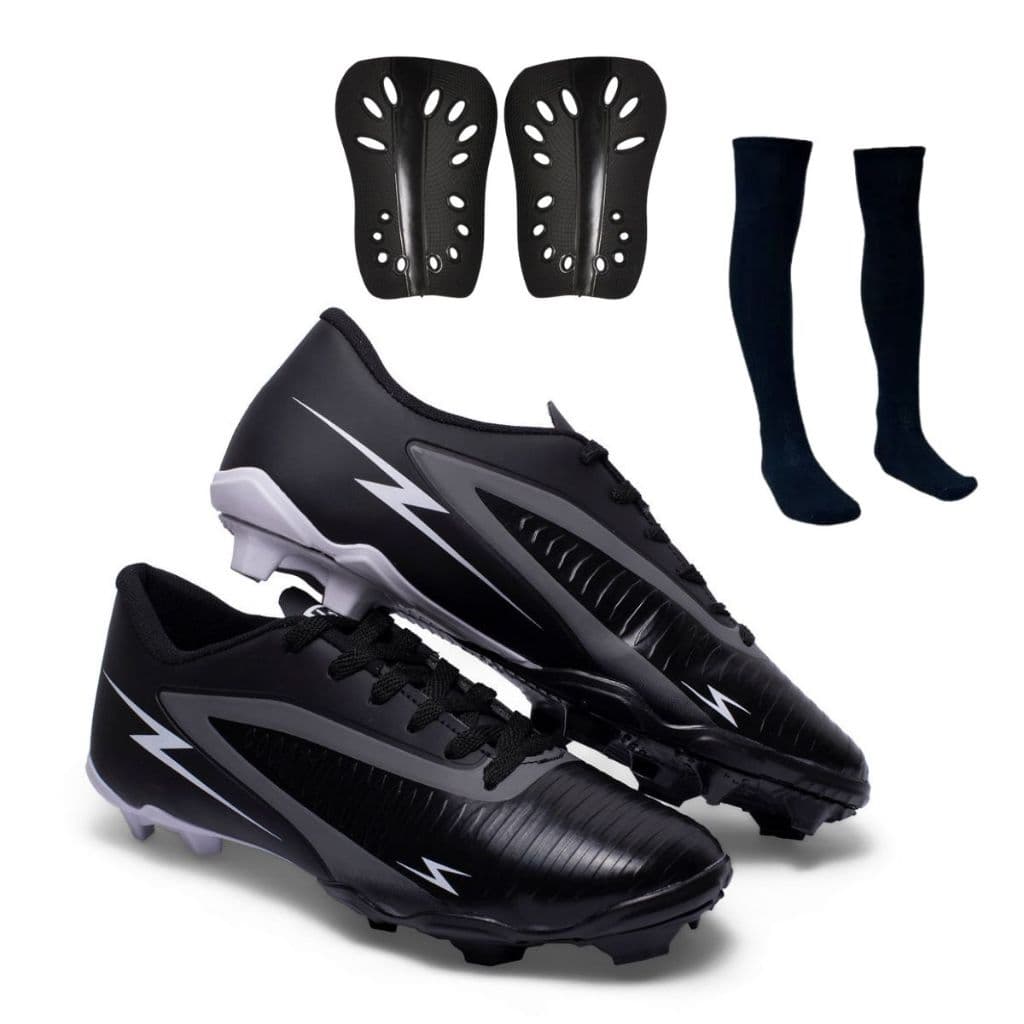 Chuteira Campo Striker Adulto Com Trava Original Uzze Sport Meião Caneleira