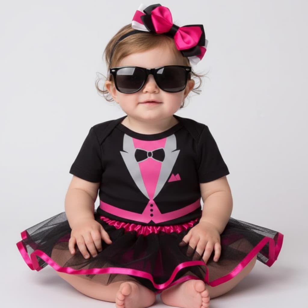 Body Bebê Infantil Menina Mêsversário Temático Poderosa Chefinha Super Confortável Linha Premium