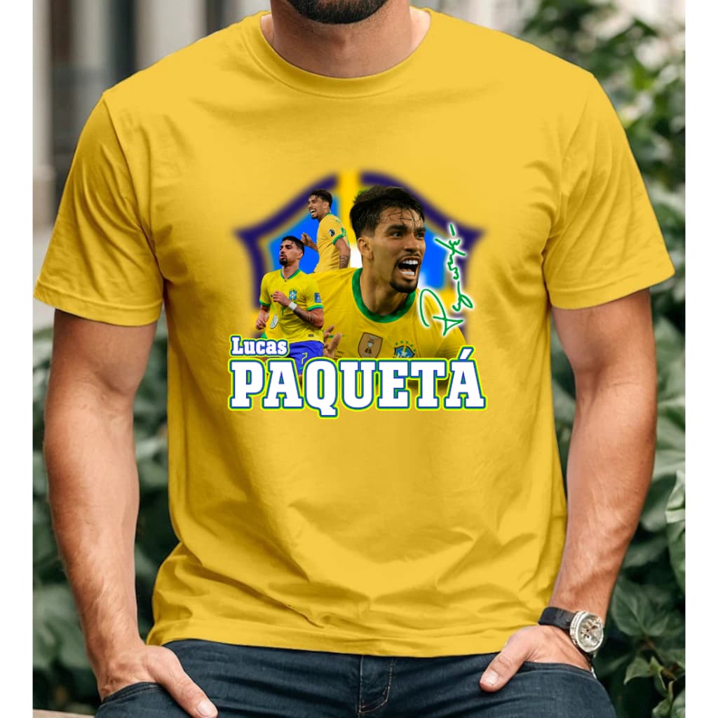 Camiseta Over Masculina Paquetá Copa do Mundo Jogadores Brasil Hexa 2026 Várias Cores