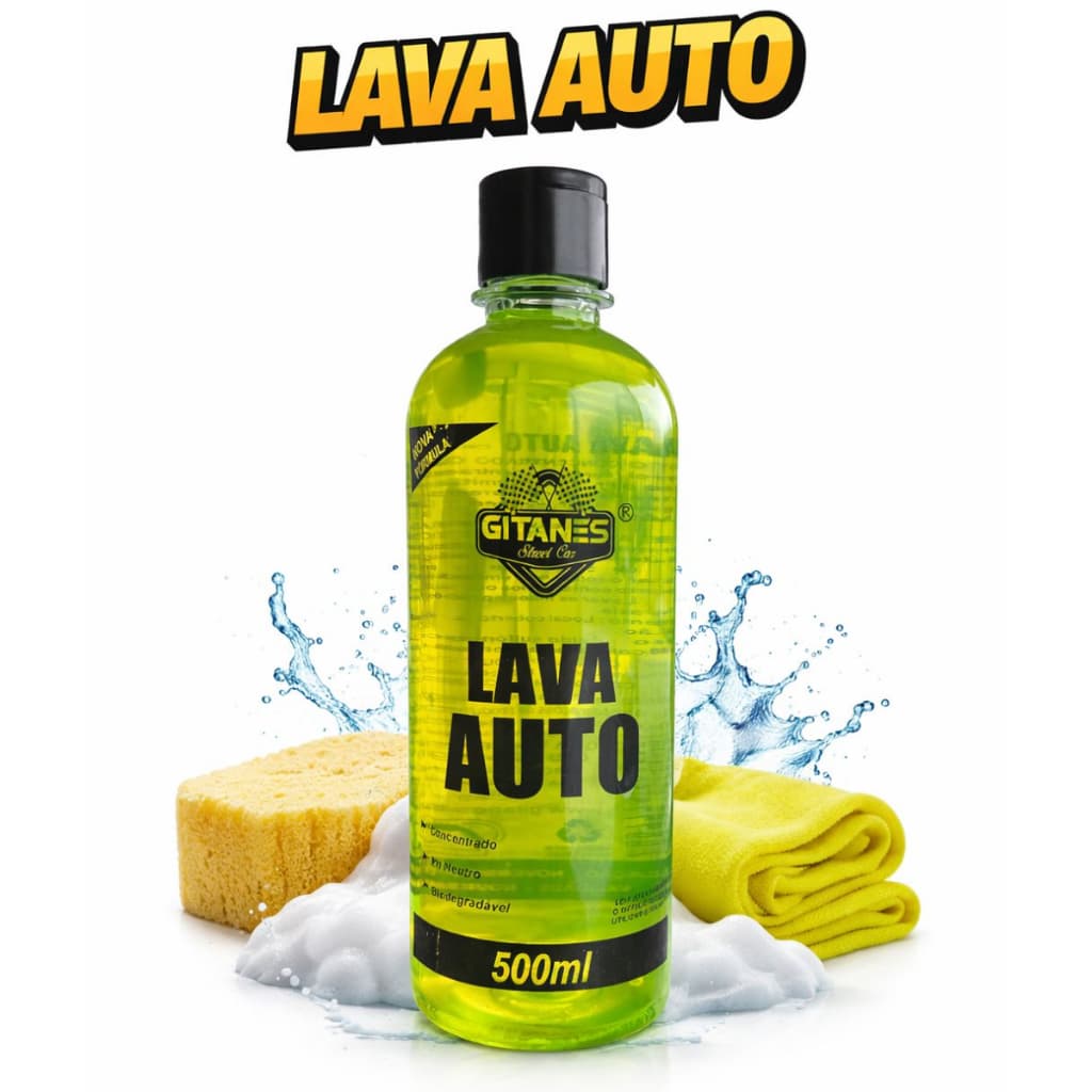 Lava Auto Concentrado 500ml Gitanes – Shampoo Automotivo pH Neutro, Alto Rendimento e Super Espuma