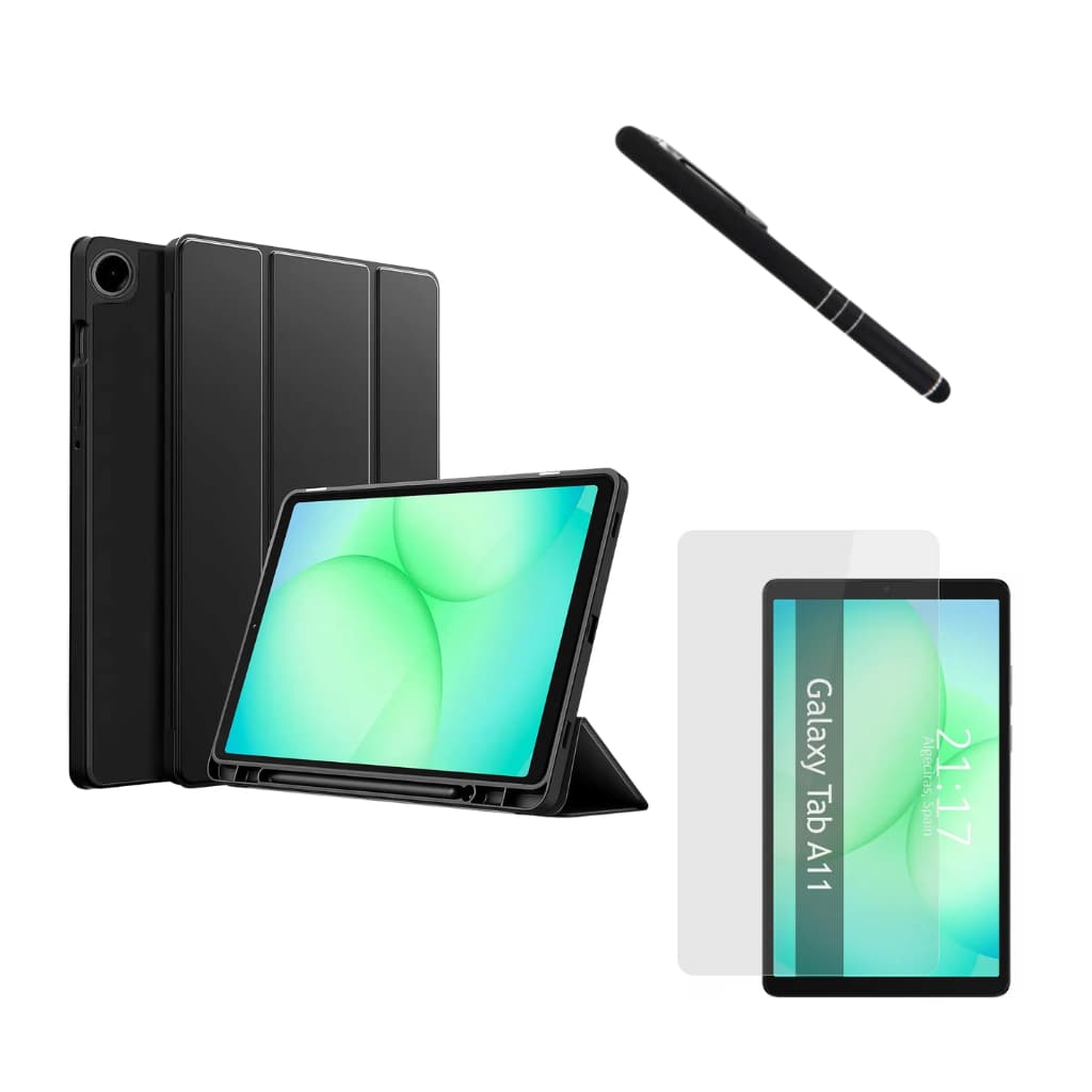 Kit Completo Capa Smart + Película + Caneta Para Samsung Galaxy Tab A11 SM- X133/X135 8.7 Polegadas