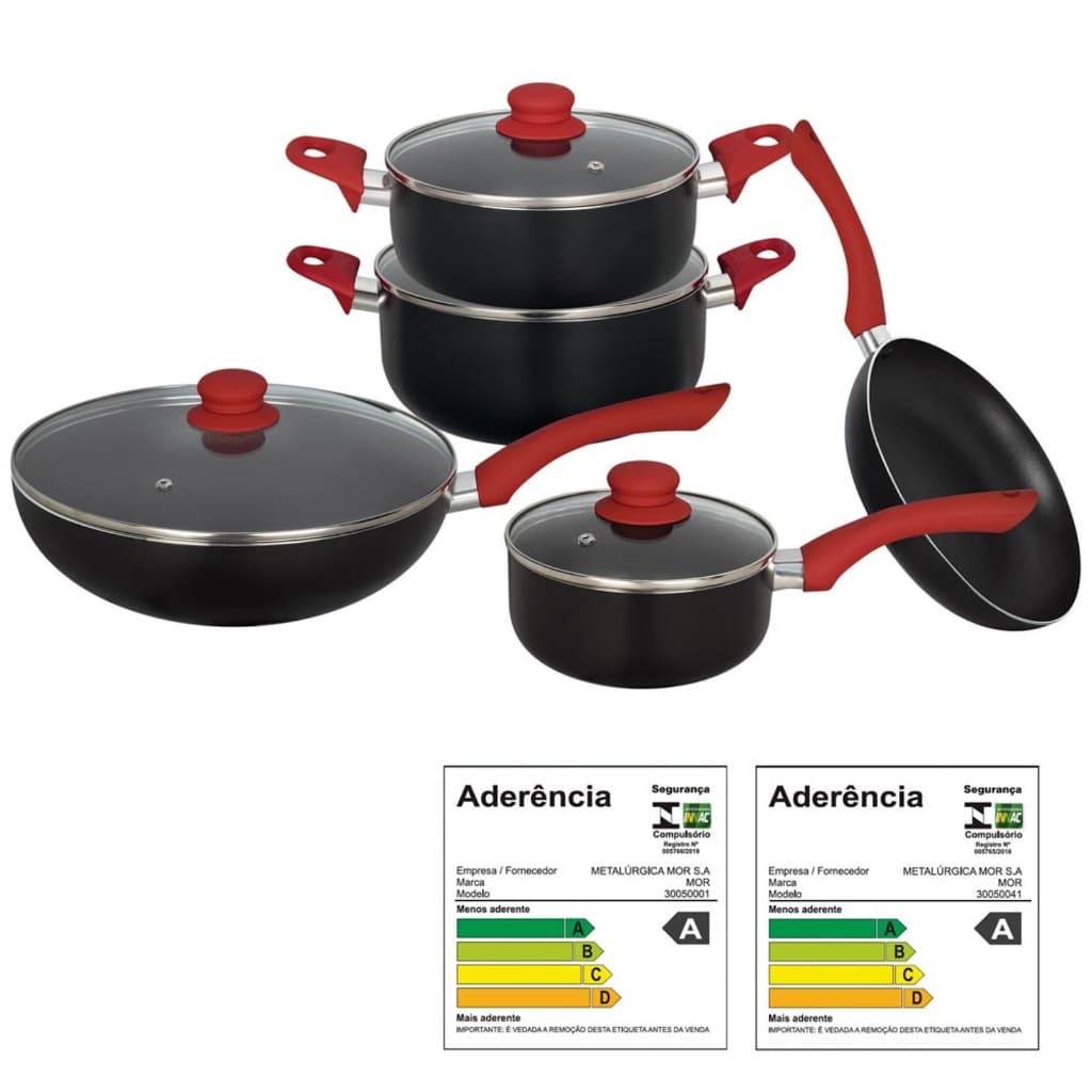 Conjunto de Panelas 5 Peças Mor Linha Aroma Antiaderente