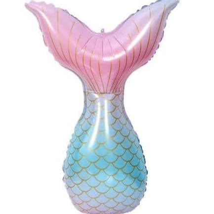 10 Balão Rabo de Sereia 68cm Metalizado | Fundo do Mar Decoração Festa Infantil
