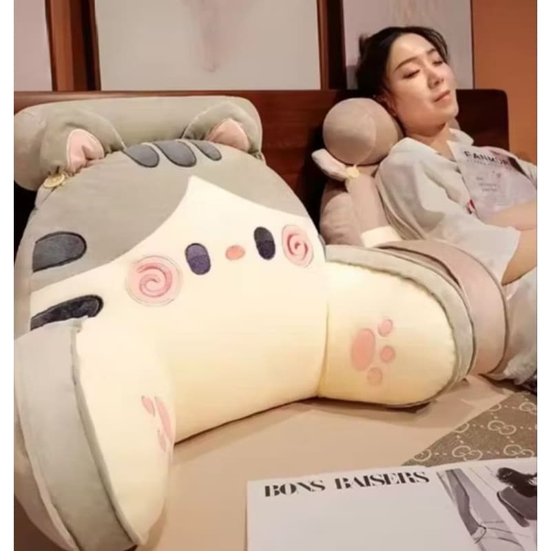 Almofada Travesseiro de Gato com Enchimento Premium Sofá Cama Decoração