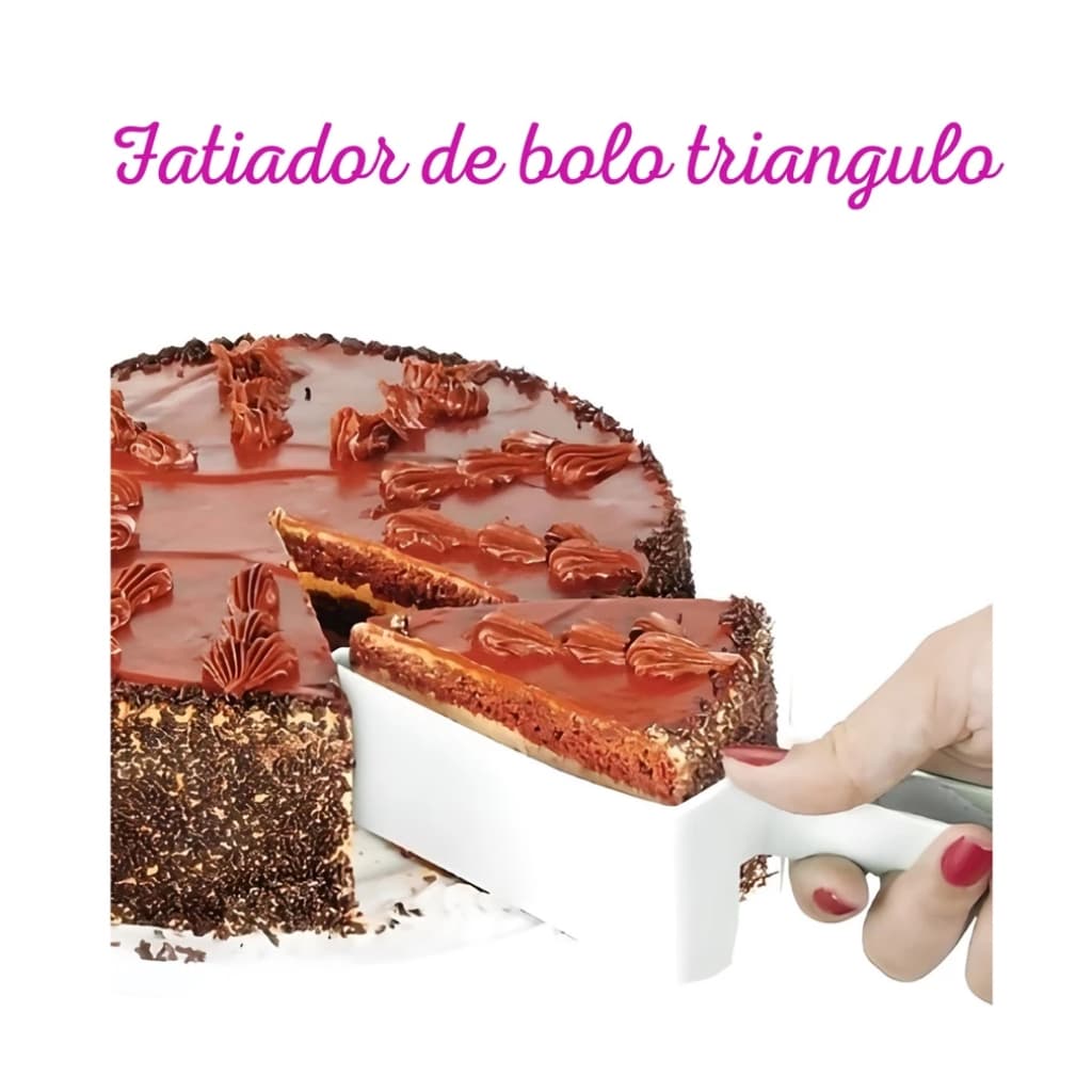 1 Pegador Fatiador Cortador Para Bolo Tortas E Doces Culinária Triangular
