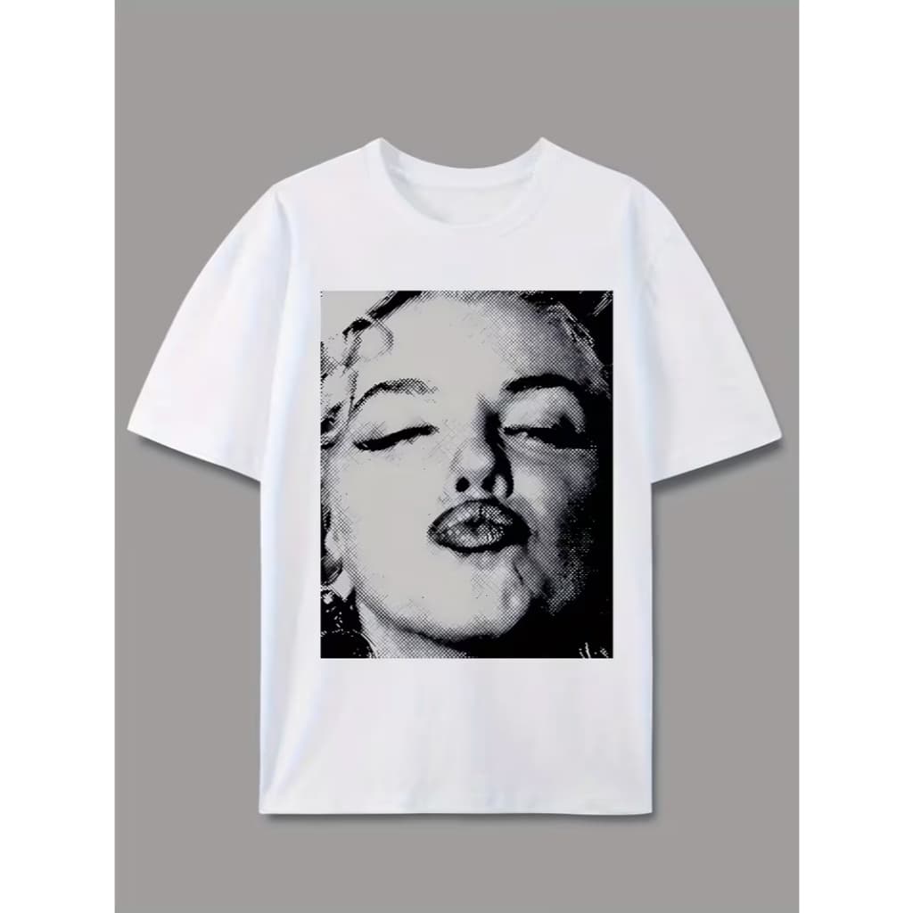 Camiseta Masculina Marilyn Monroe Aesthetic 100% Algodão Camisa Streetwear