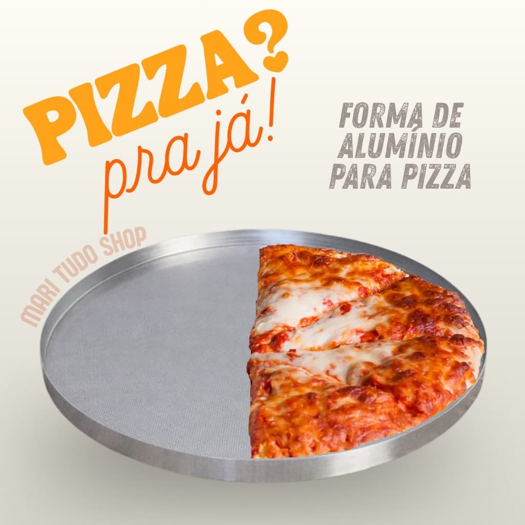 🍕 Forma de Pizza em Alumínio Premium 35 x 2 cm - Assadeira de Pizza Formato Redondo Profissional